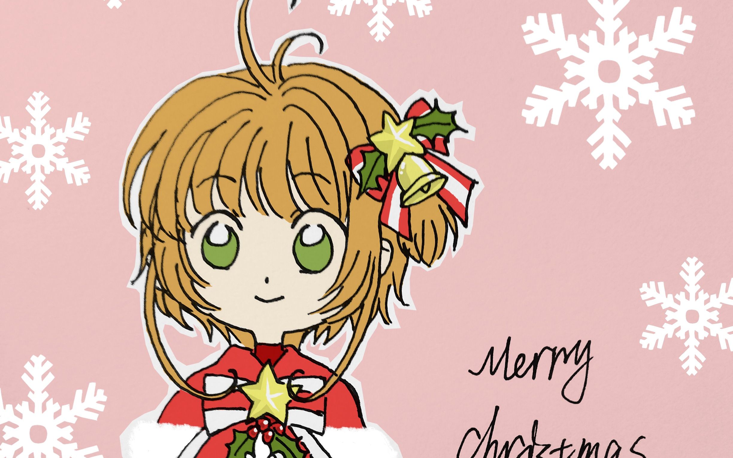 手绘q版圣诞小樱