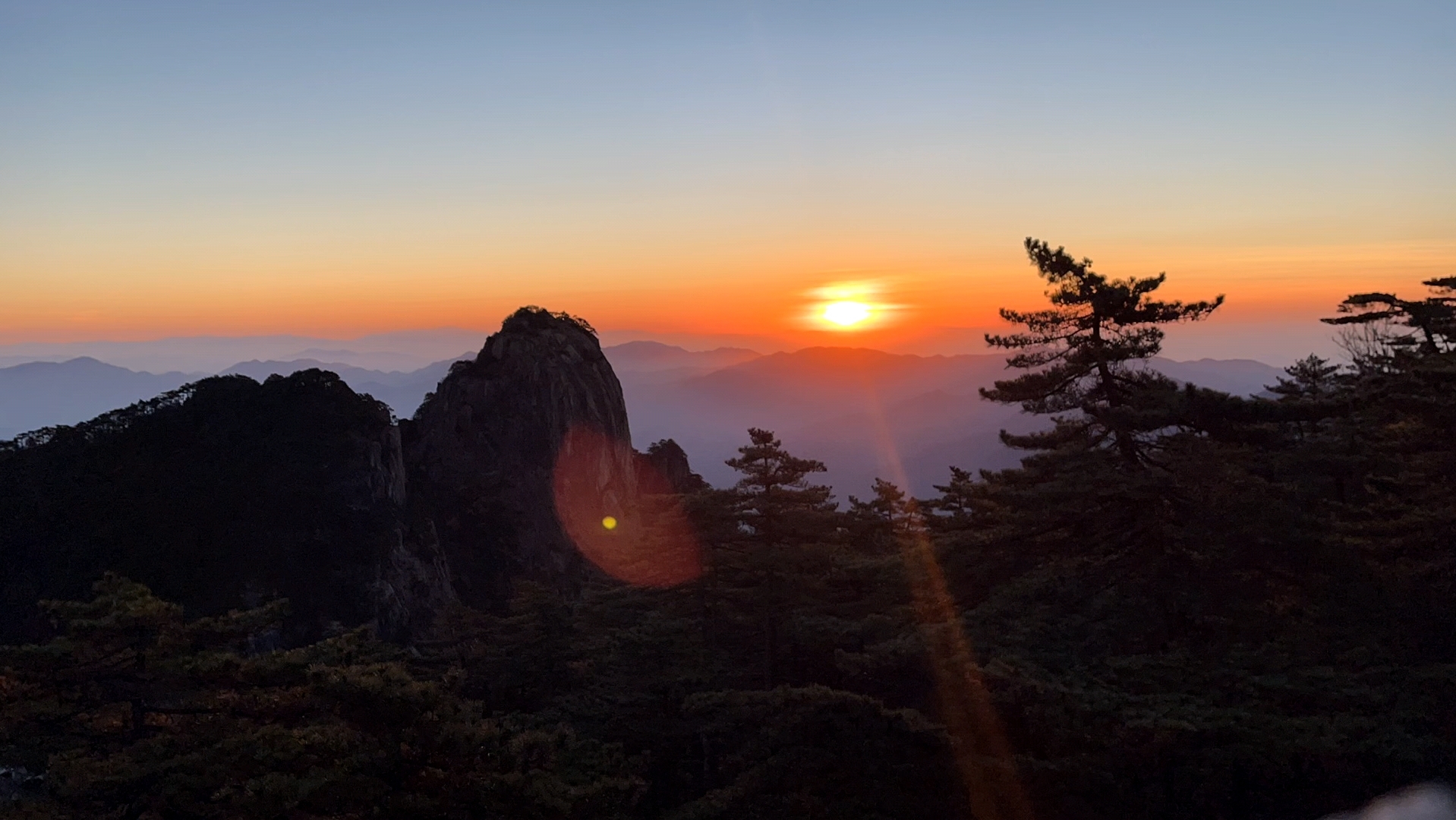 最美黄山日出图片图片