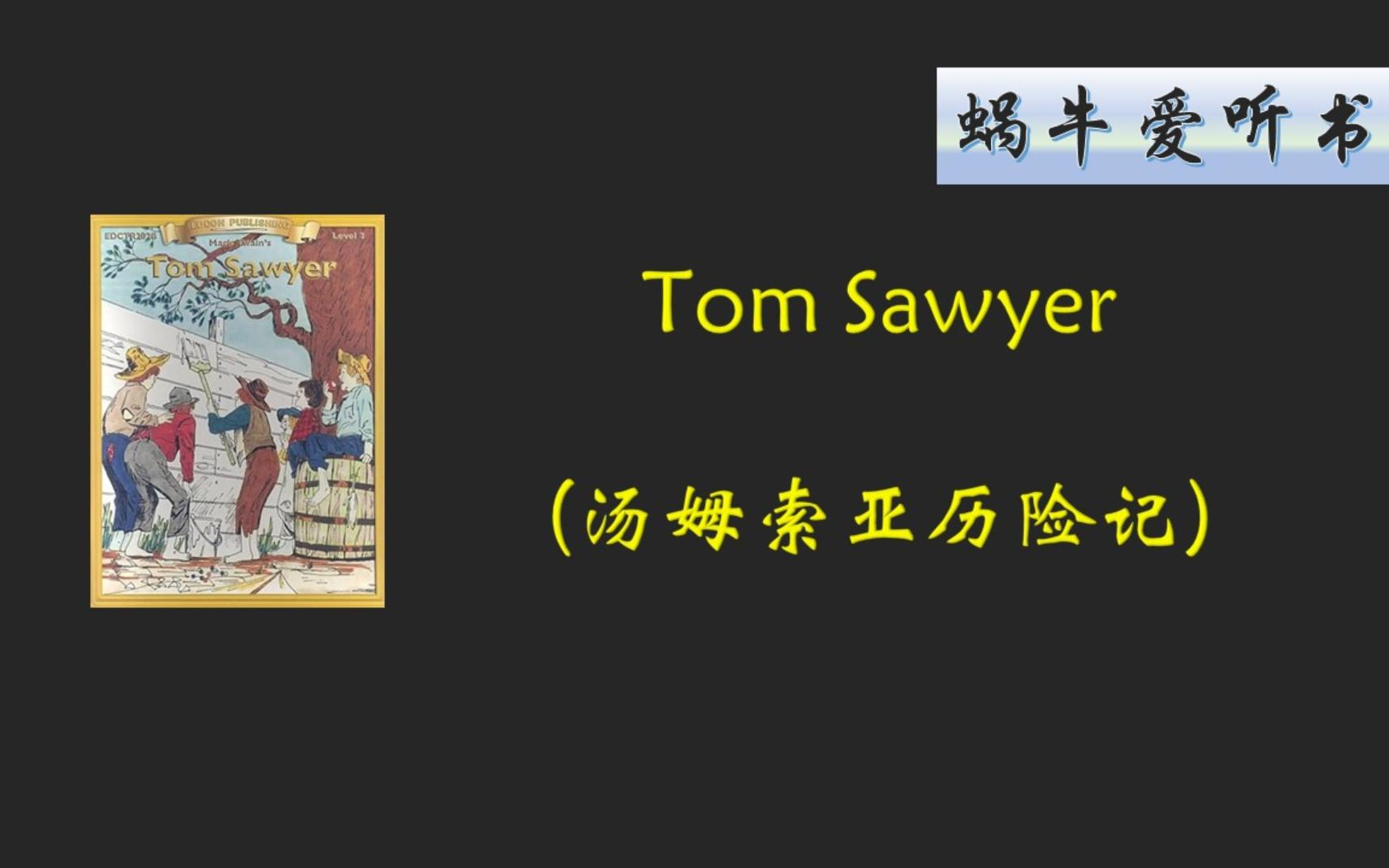 《汤姆ⷮŠ索亚历险记》(The Adventures of Tom Sawyer)(完)哔哩哔哩bilibili