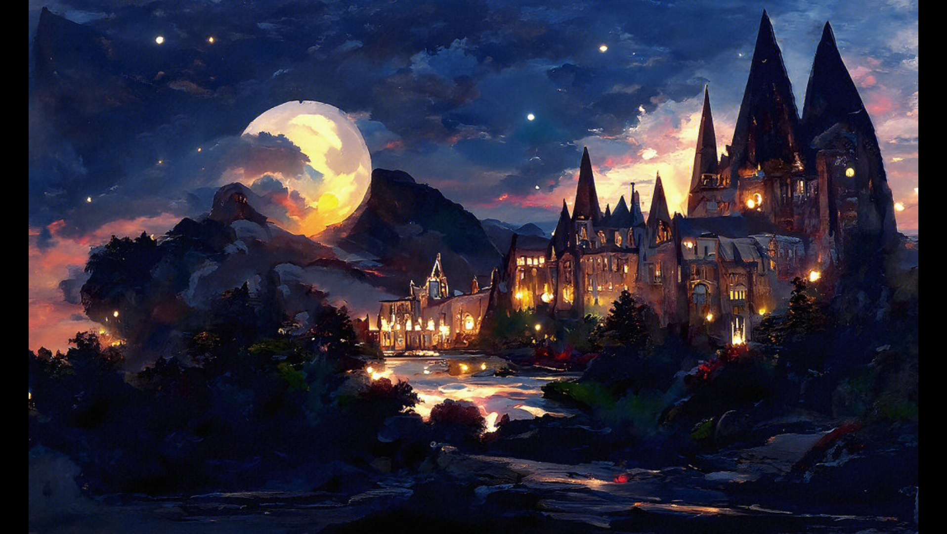 【壁纸】"今夜霍格沃茨的月色很美"_哔哩哔哩_bilibili