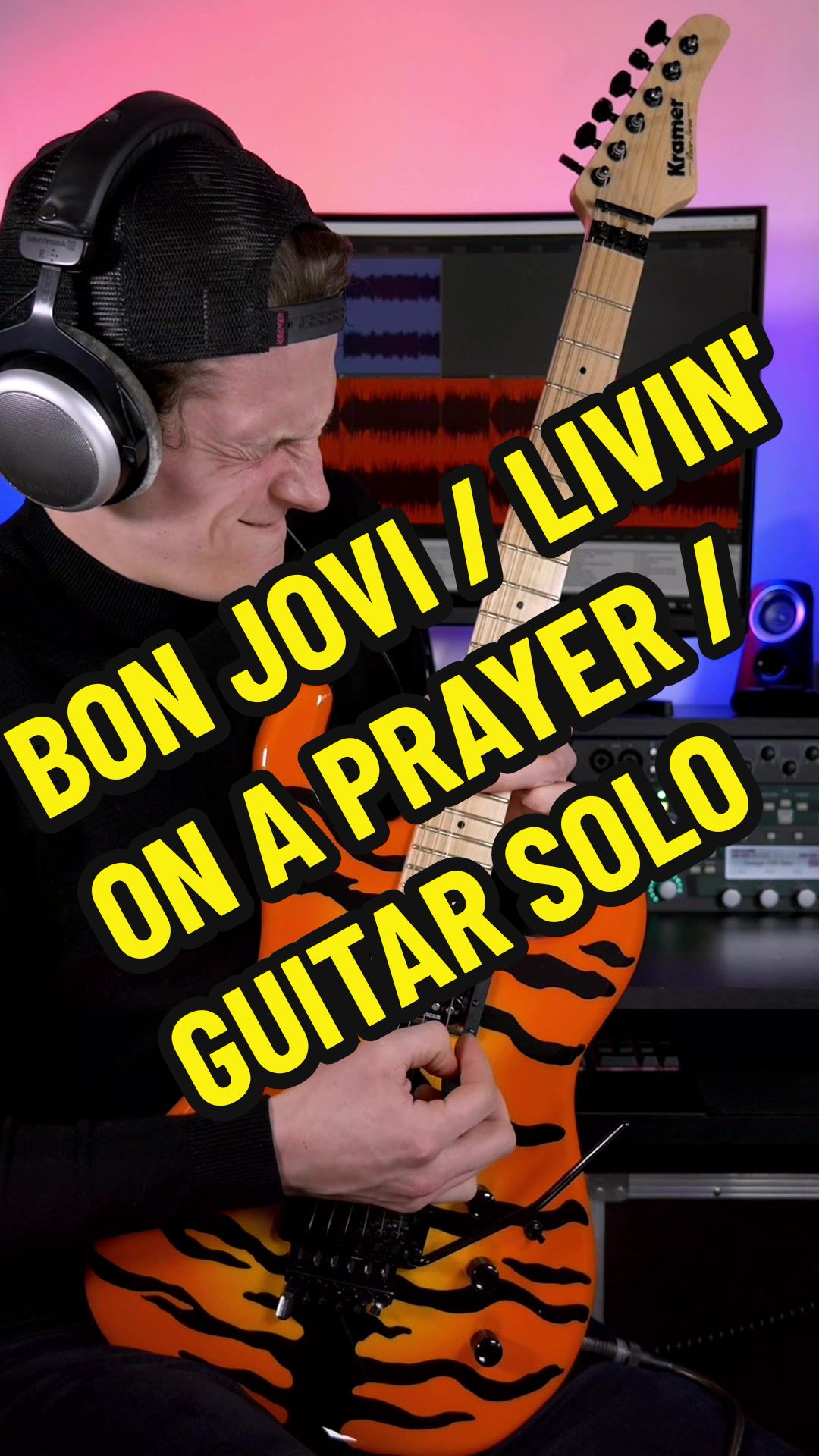 Bon jovi livin' 祈祷 吉他独奏封面 @ Bon Jovi @ bon Jovi粉丝帐户 @ Govee @ Kramer吉他哔哩哔哩bilibili