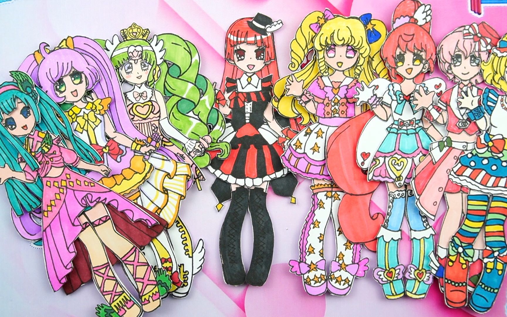 美妙天堂换装秀,北条索菲纸娃娃手工制作,漂亮的红黑变身装