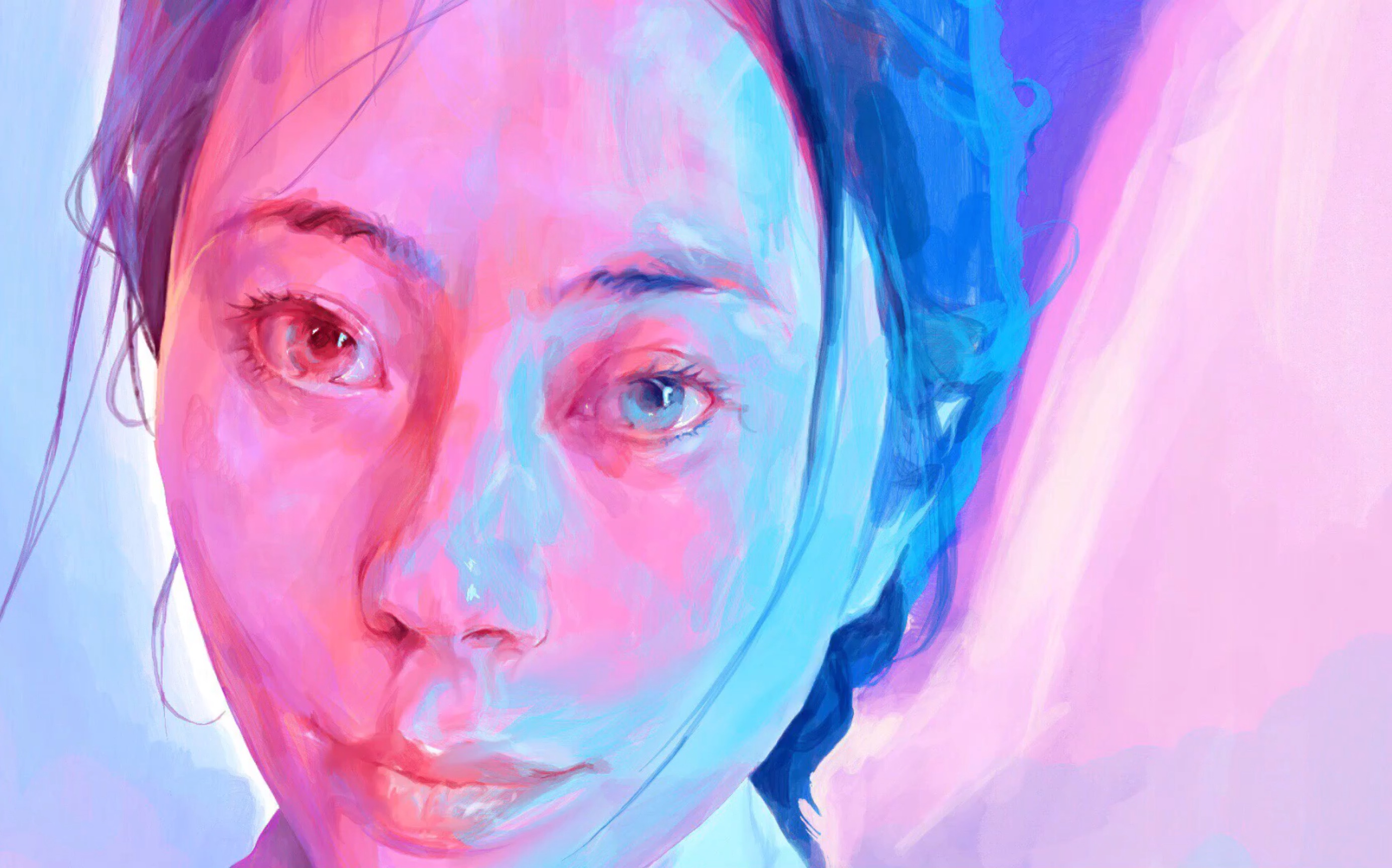 procreate一张人像手绘练习尝试一支丙烯笔刷画到底