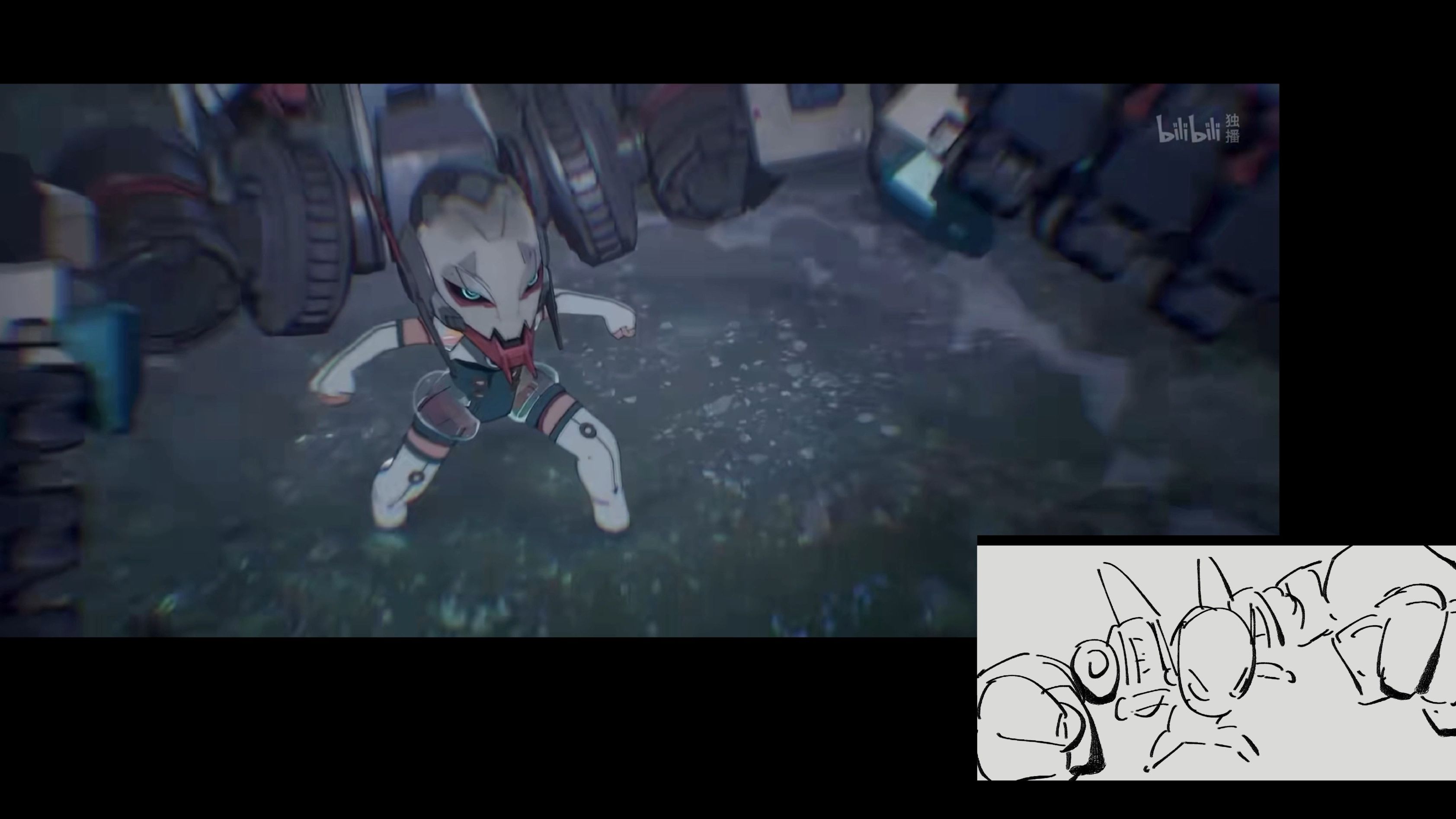 爆裂社 |《命运拳台》第五集成片与动态分镜对比