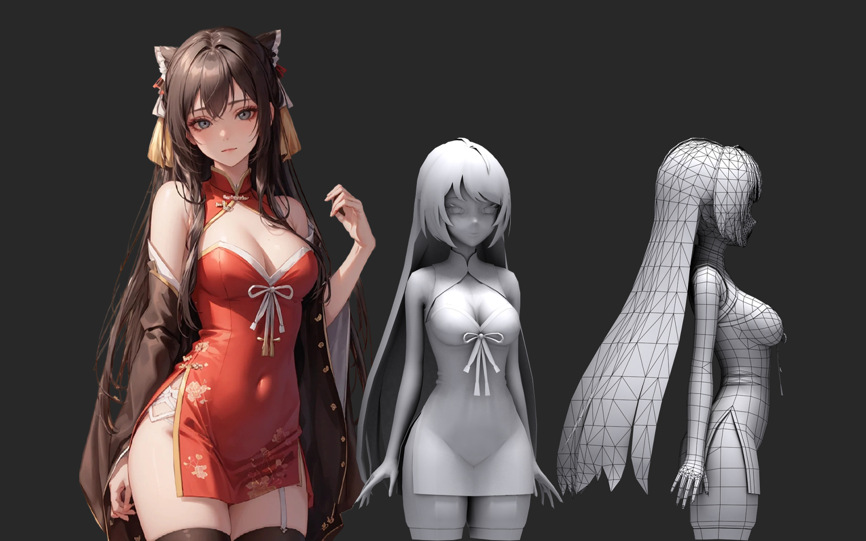 【3dmax人物建模】从拉box开始教你,妖娆御姐角色模型布线讲解,初学者