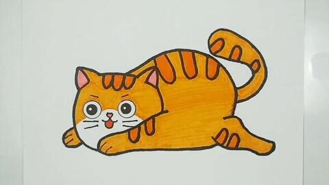 大橘猫简笔画图片
