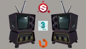 【3DMAX】】怀旧老电视！模型制作教学，案例简单详细讲解！