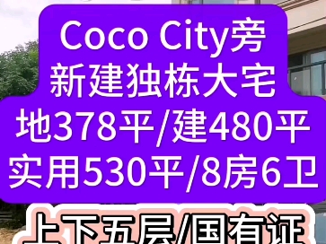 广东中山,Coco City旁,#新建独栋大宅,地378平/建480平,实用530平/8房6卫,上下五层/国有证,有电梯井/地下室#中山房产#中山楼市#中山好房哔哩...