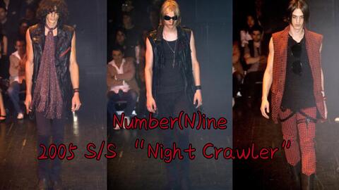 即日発送 NUMBER(N)INE NIGHT アーカイブ05ss NIGHT T-shirt CRAWLERT