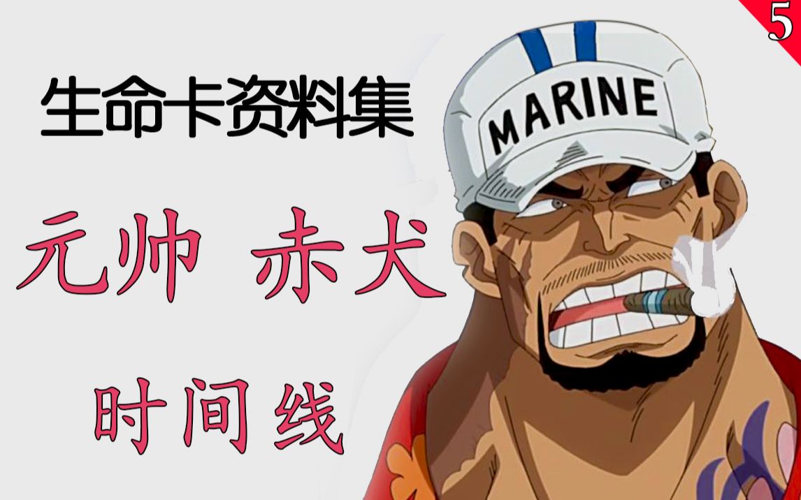 【海贼王生命卡0595号】元帅赤犬和海军将军们#9分钟完全了解赤犬元帅