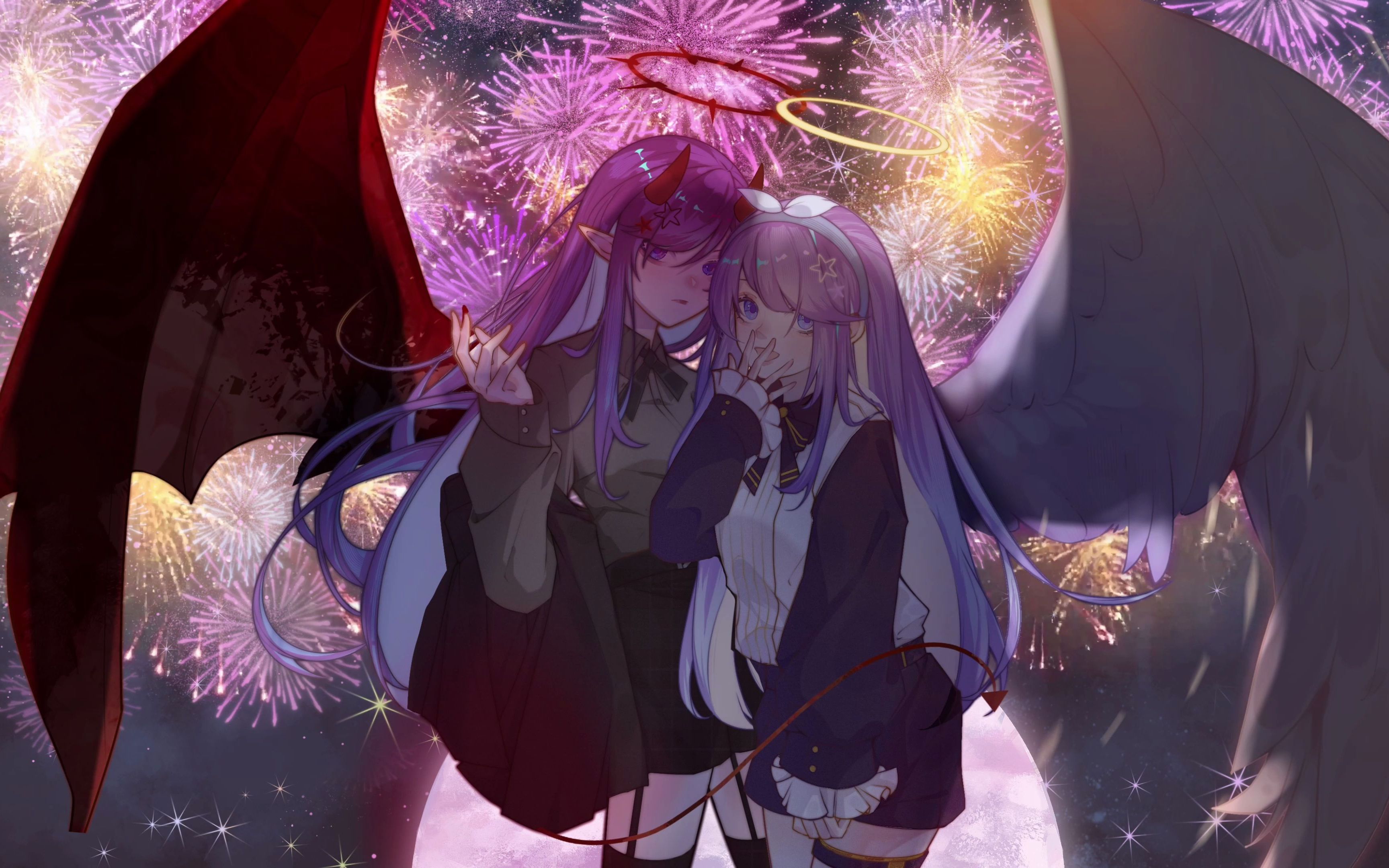 【a-soul贝拉】动态壁纸-夜晚,和我一起看烟火大会吗?