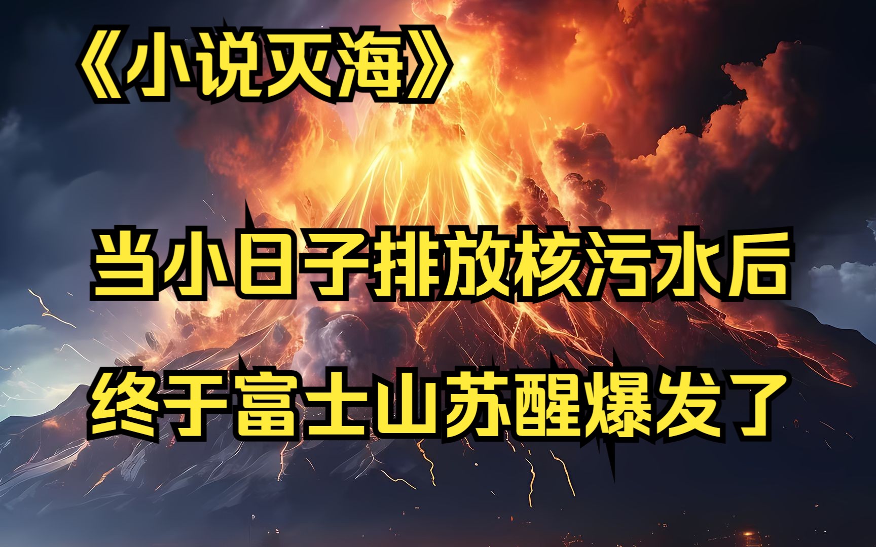 [图]当小日子排放核污水后，终于富士山爆发了《小说灭海》在今日头条app