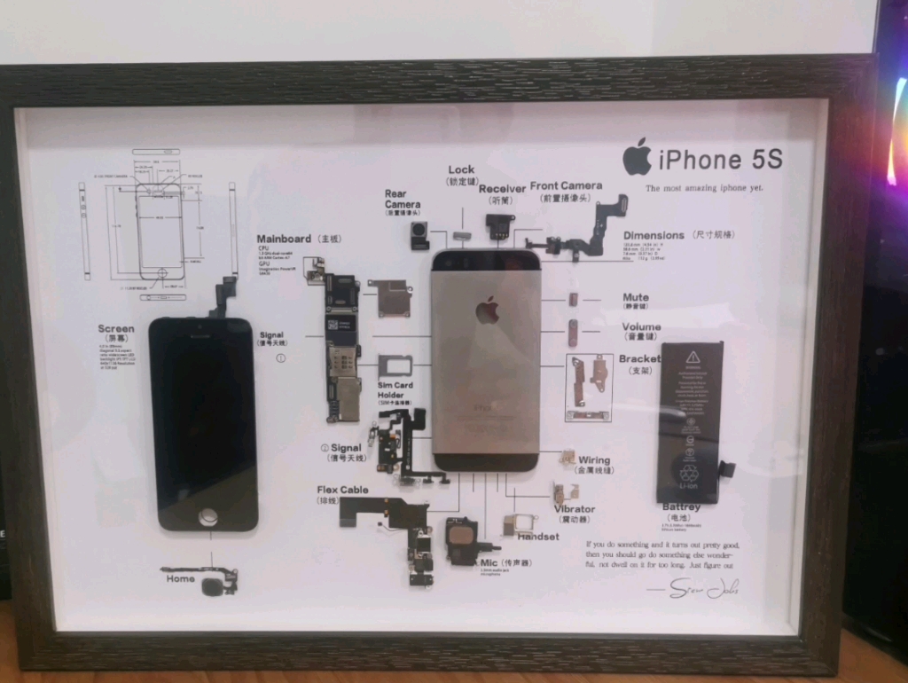 IPhone5拆机标本装裱拆解模型展示画框哔哩哔哩bilibili