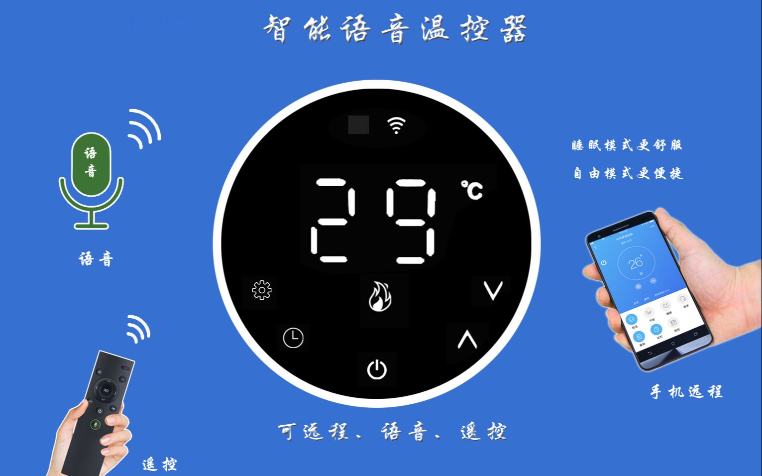 智能家居电暖器智能离线语音控制温控器哔哩哔哩bilibili