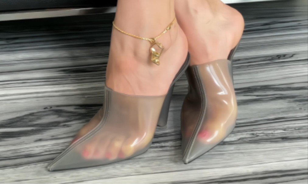 透明起雾靴 搭配分享