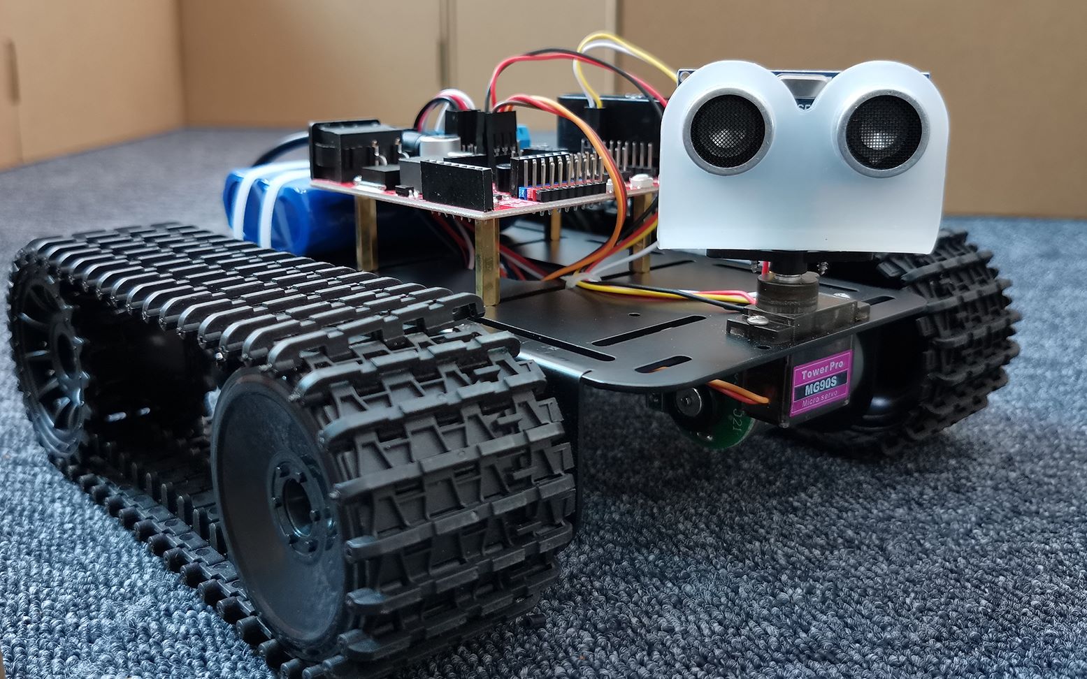 超声波雷达避障功能 智能小车超声波避障 雷达避障