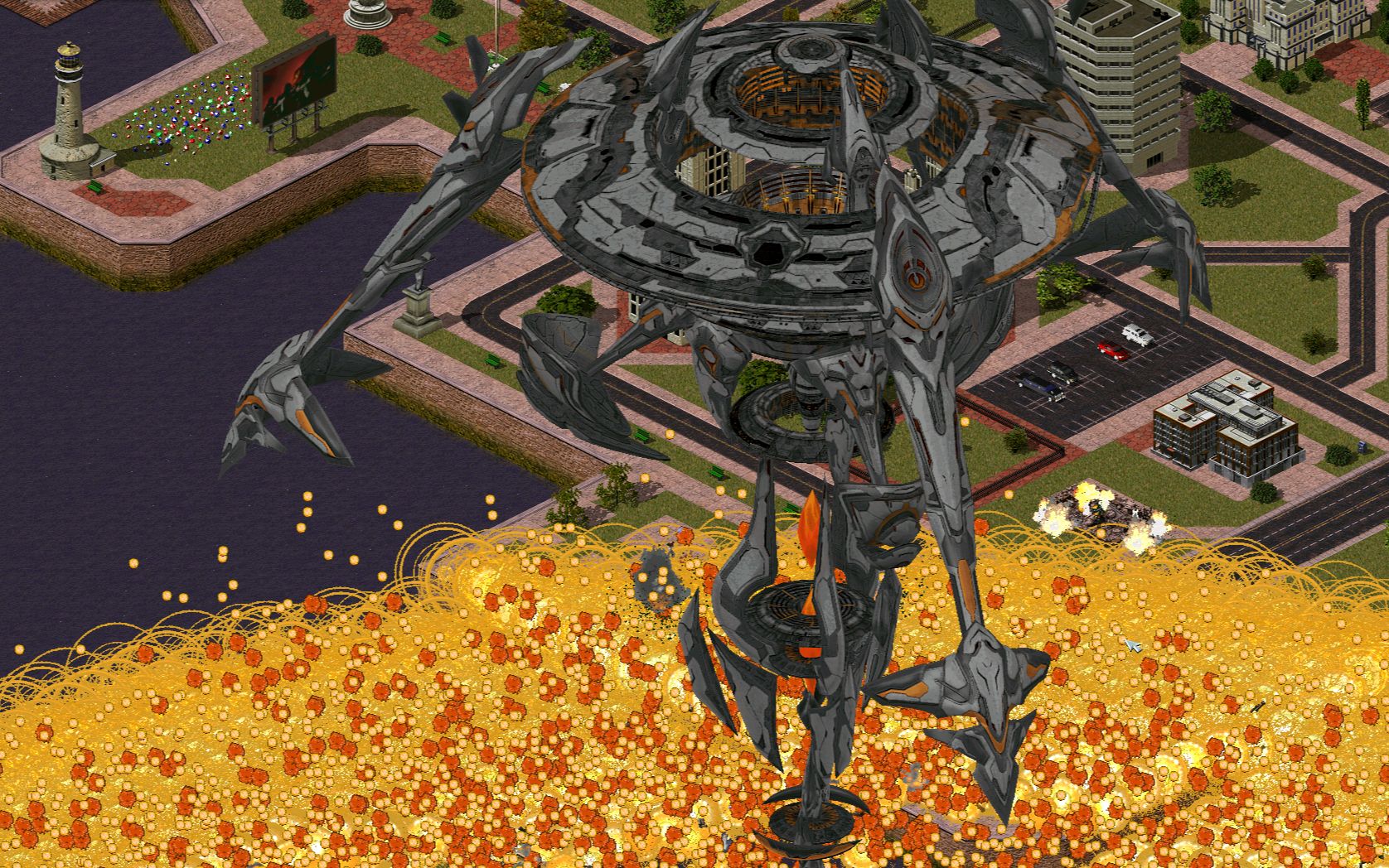 [红色警戒]星灵派出塞布罗斯号净化华盛顿,盟军懵逼,火炮之下无人生还