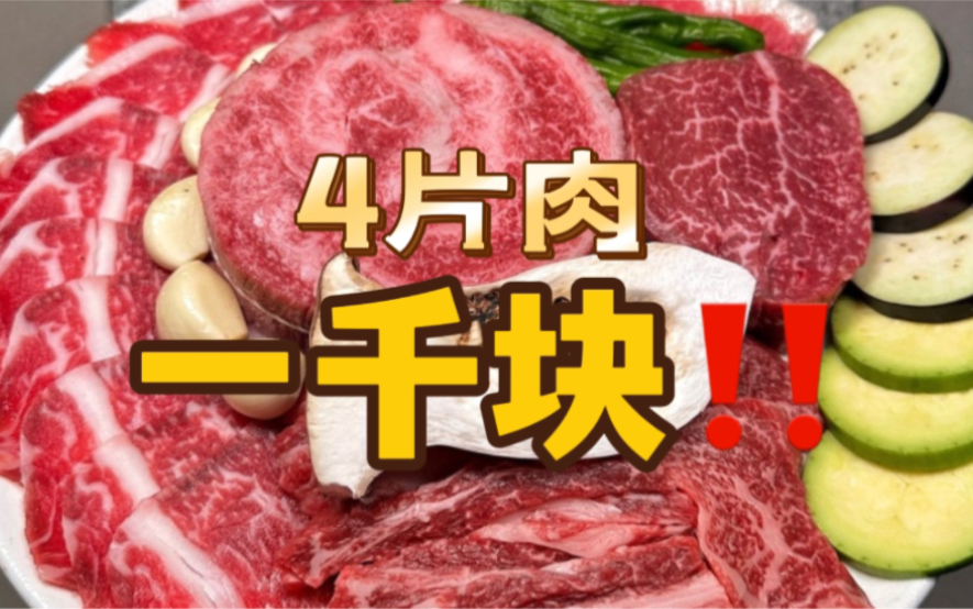 【极品韩牛】4片肉一千块!究竟是什么味道?哔哩哔哩bilibili