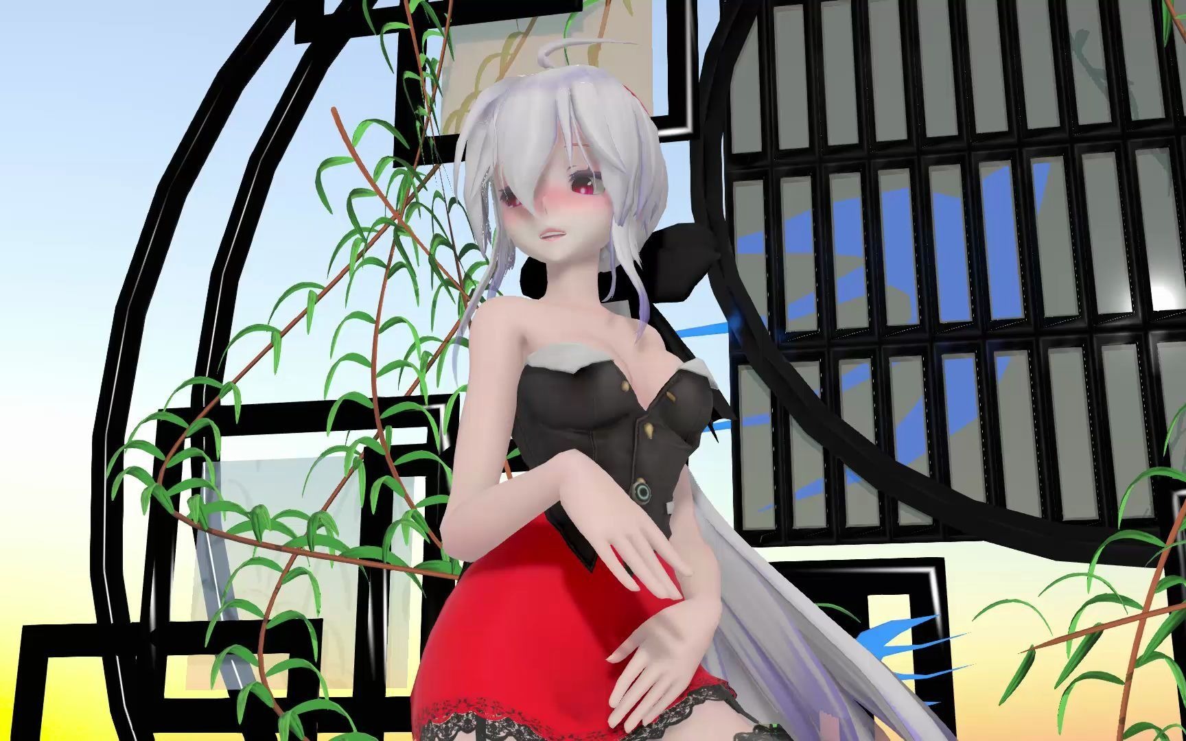 【弱音 mmd】你们喜欢的黑丝吊带小姐姐来了,你们准备好了吗?