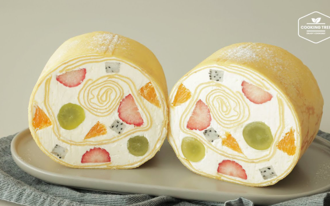 缤纷水果奶油可丽卷