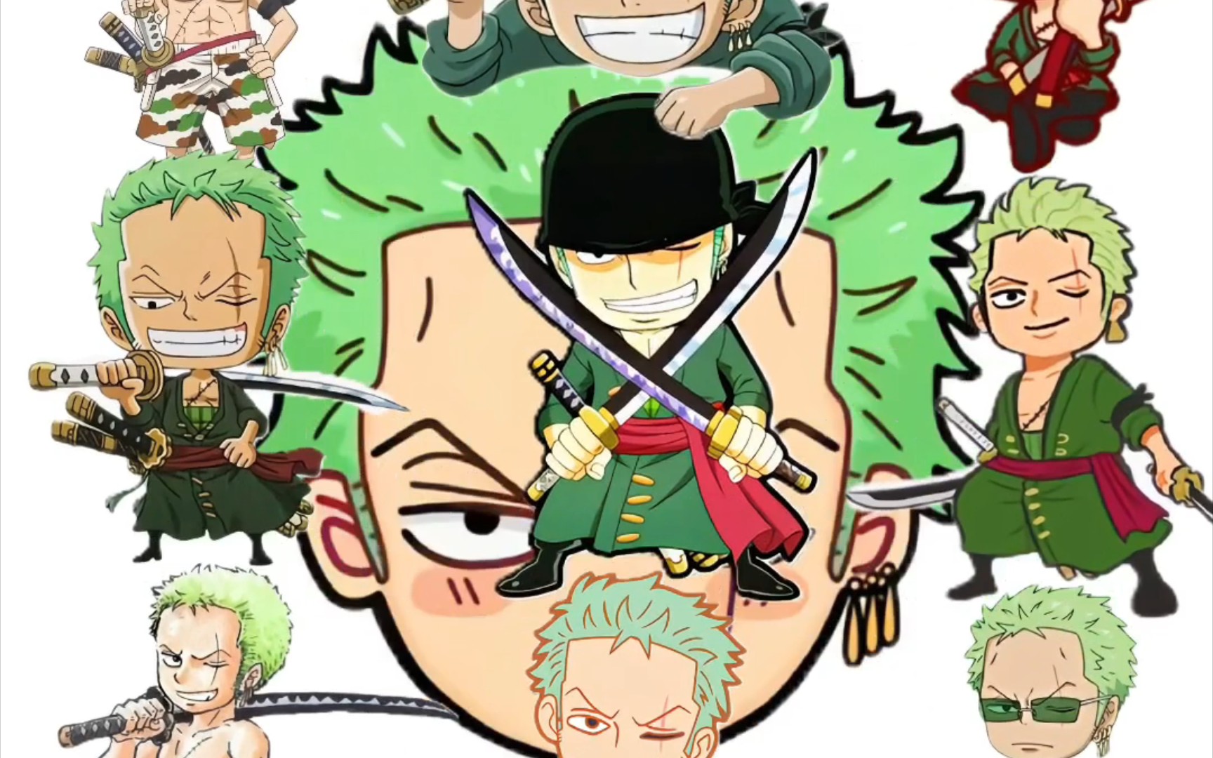 《海贼王》索隆q版头像#海贼王#头像#索隆#图片