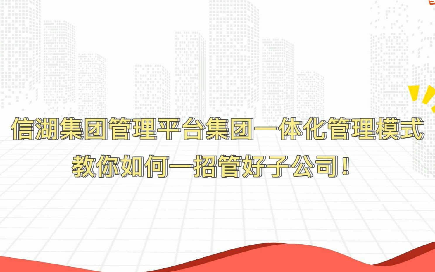 信湖集团管理平台集团一体化管理模式,教你如何一招管好子公司!哔哩哔哩bilibili