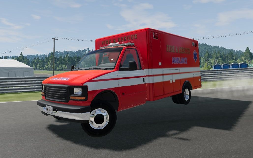 beamng救护车漂移!