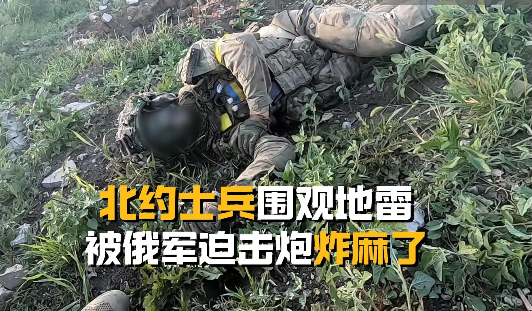 [图]北约雇佣兵发现个地雷就来围观，结果被俄军的自动迫击炮炸麻了