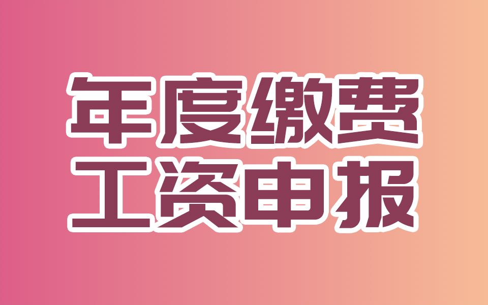 年度缴费工资申报流程哔哩哔哩bilibili