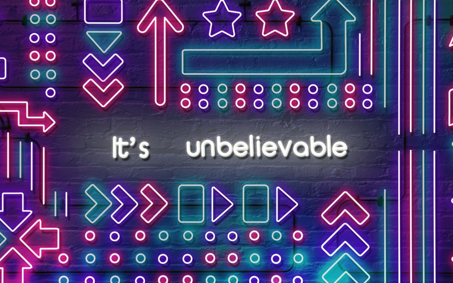 字体设计展示丨《Unbelievable》与圆圆润润的霓虹灯字体效果哔哩哔哩bilibili