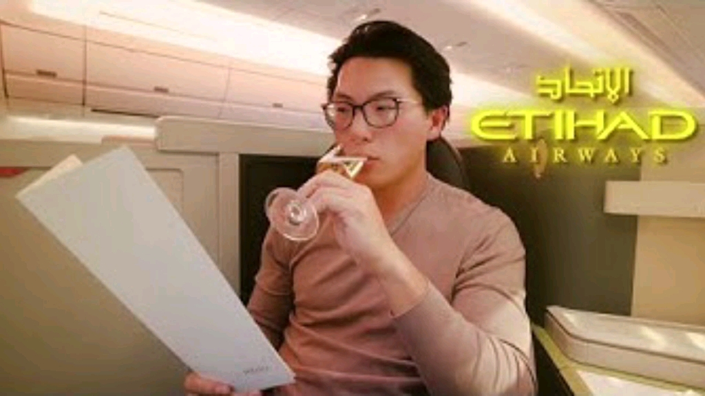 阿提哈德Etihad航空公司商务舱体验—芝加哥至阿布扎比哔哩哔哩bilibili