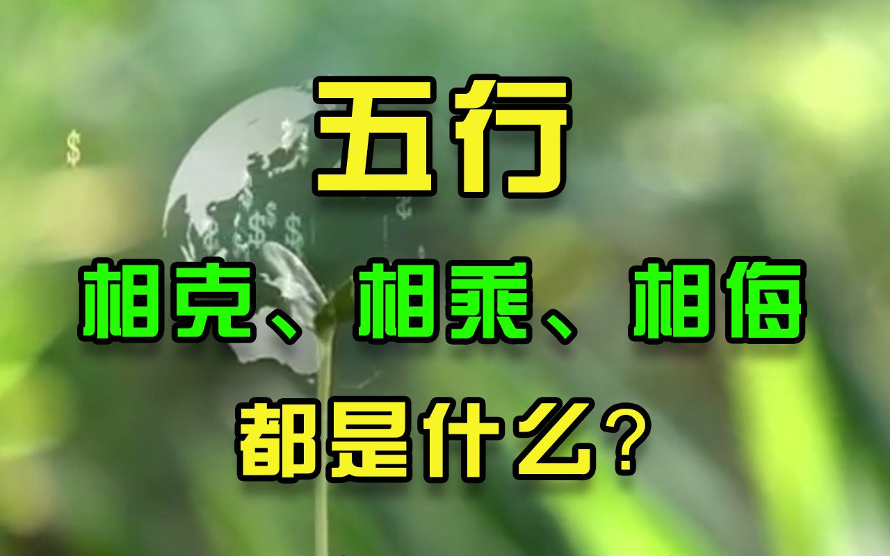 除了五行相生相克外,还有相乘、相侮都是什么?怎么从来没有听说过?哔哩哔哩bilibili