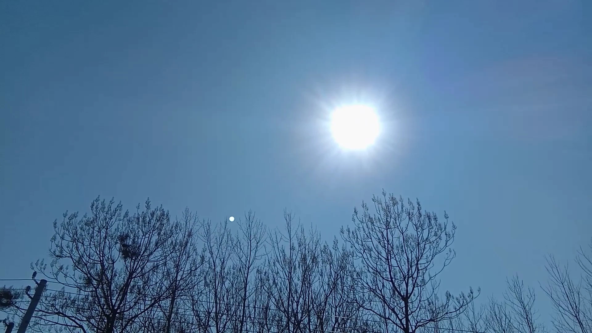 手机镜头下的太阳眩光变化