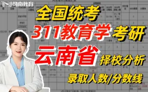 Download Video: 【司南考研】 311教育学考研之云南省院校考试情况分析