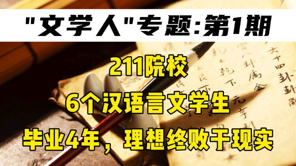 211院校,6个汉语言文学生,毕业4年,理想终败于现实哔哩哔哩bilibili