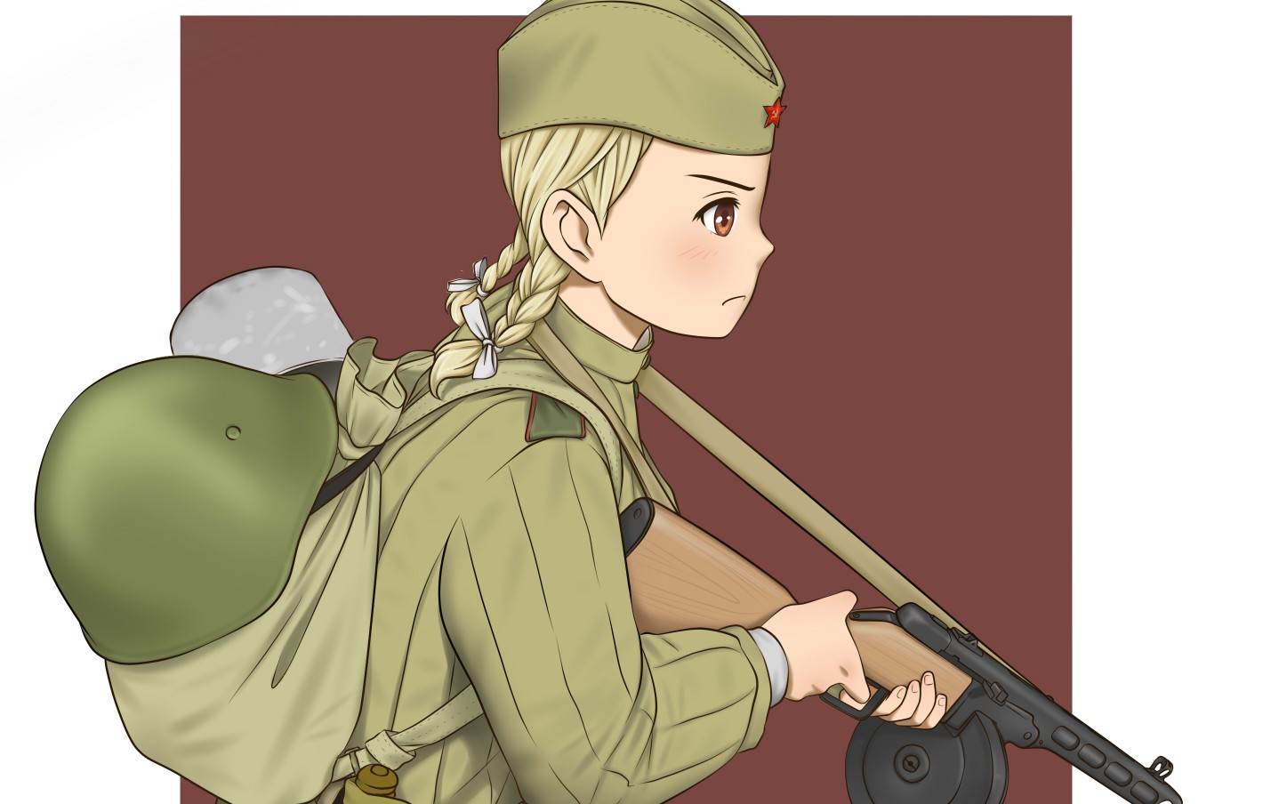 苏联军帽动漫图片