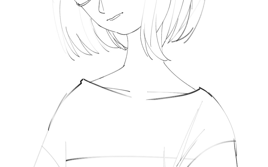 活动作品绘画过程undertale手握树枝低头沉默的frisk