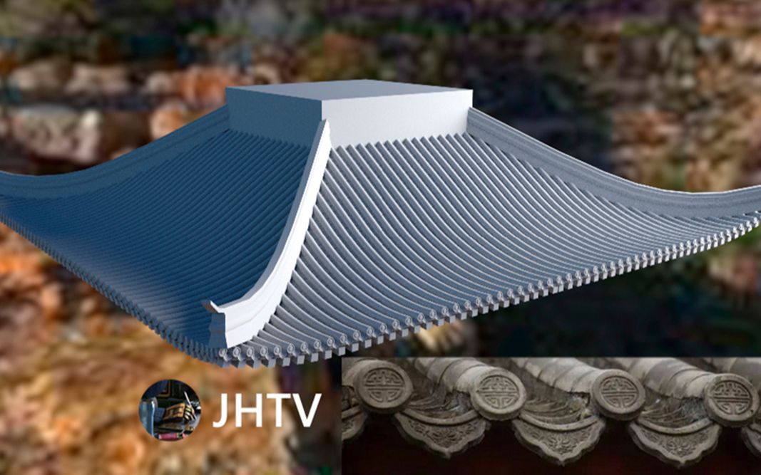 maya2018古建筑屋顶