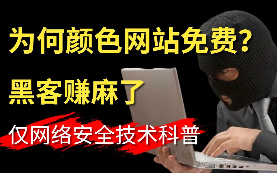 为什么颜色网站免费?别傻了,后台黑客赚麻了(视频仅网络安全技术原理科普)哔哩哔哩bilibili