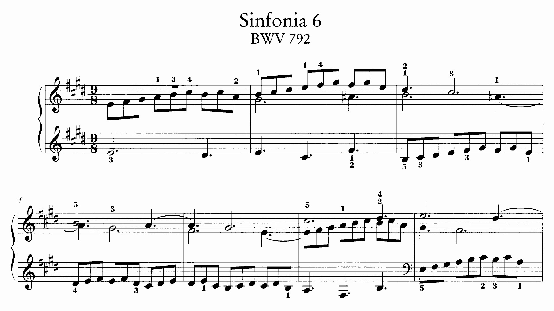 【羽管键琴】巴赫 - 三部创意曲第6首 bwv 792(1720-1723)