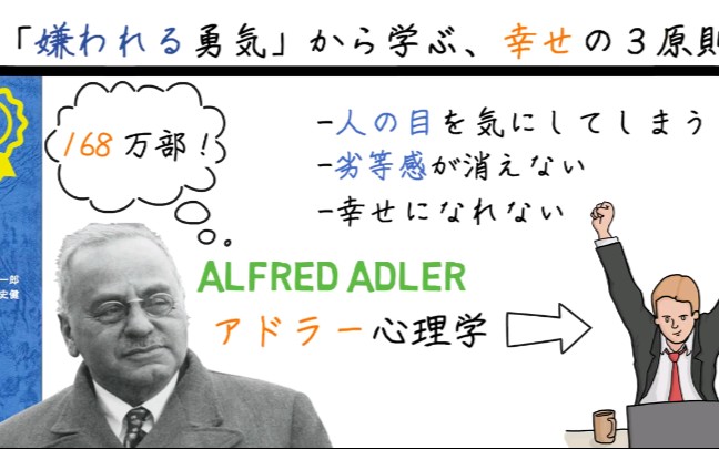 [图]【日语听力】介绍卖的超火的阿德拉心理学一书 ― 拥有被讨厌的勇气