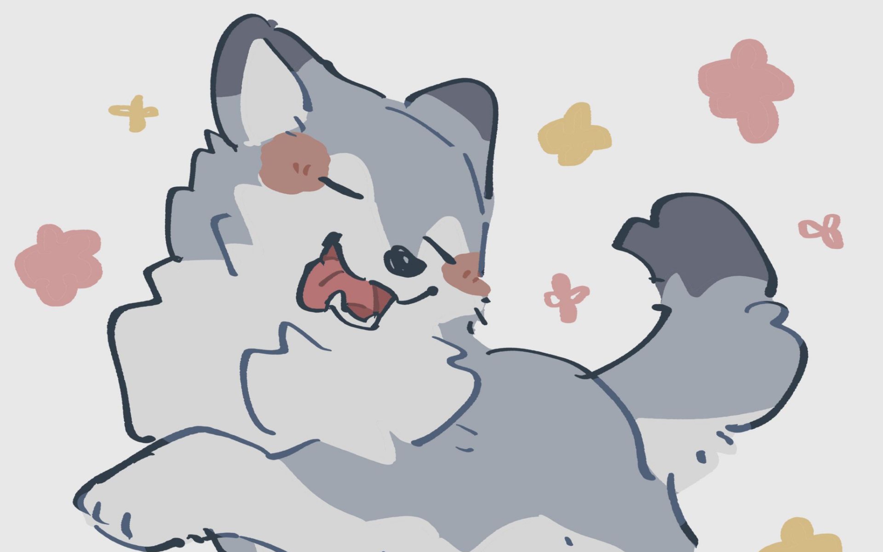 「转载」推荐一位推上的画师,画的小狼超级可爱的!