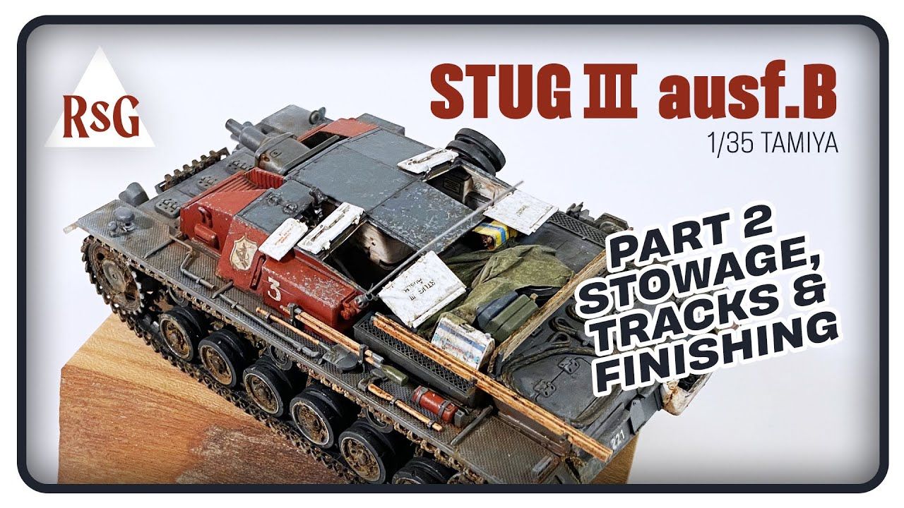 田宫 1/35 二战德军三号突击炮b型坦克模型制作下集