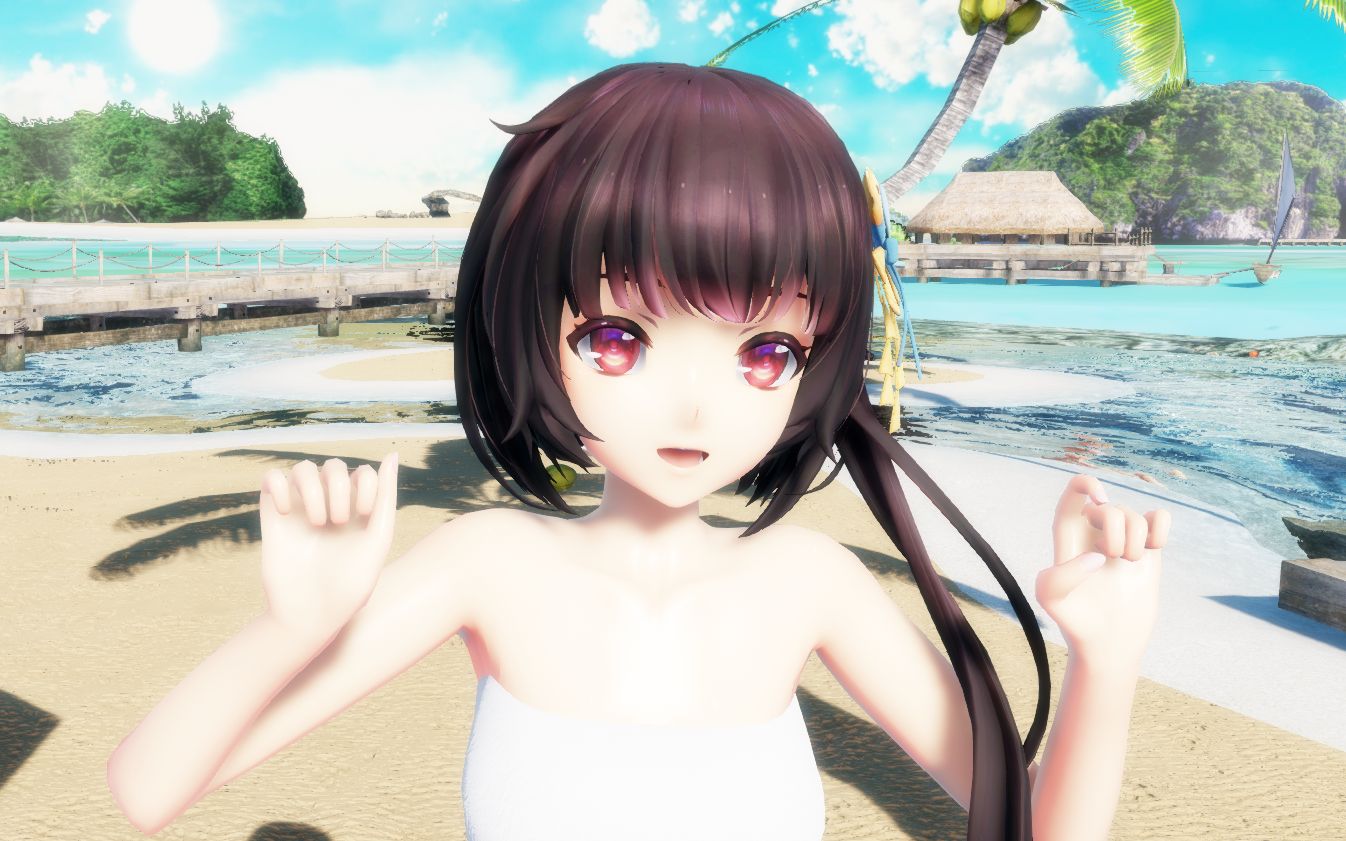 【泠鸢mmd/沙滩 鸟居】恋爱decorate / 爱情decorate