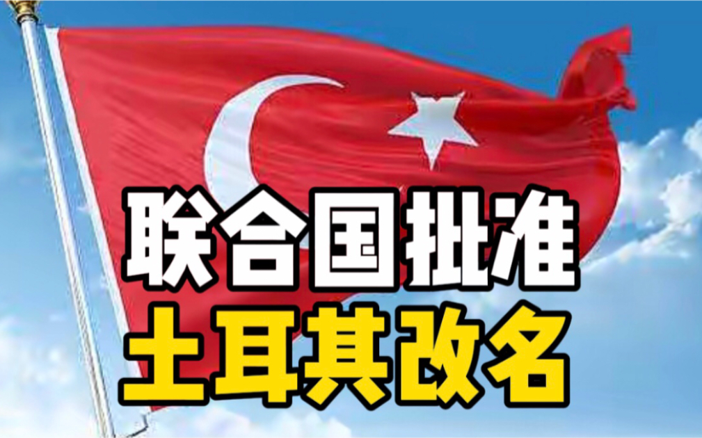 联合国批准将土耳其的外语国名从“Turkey”改成“T㼲kiye”哔哩哔哩bilibili