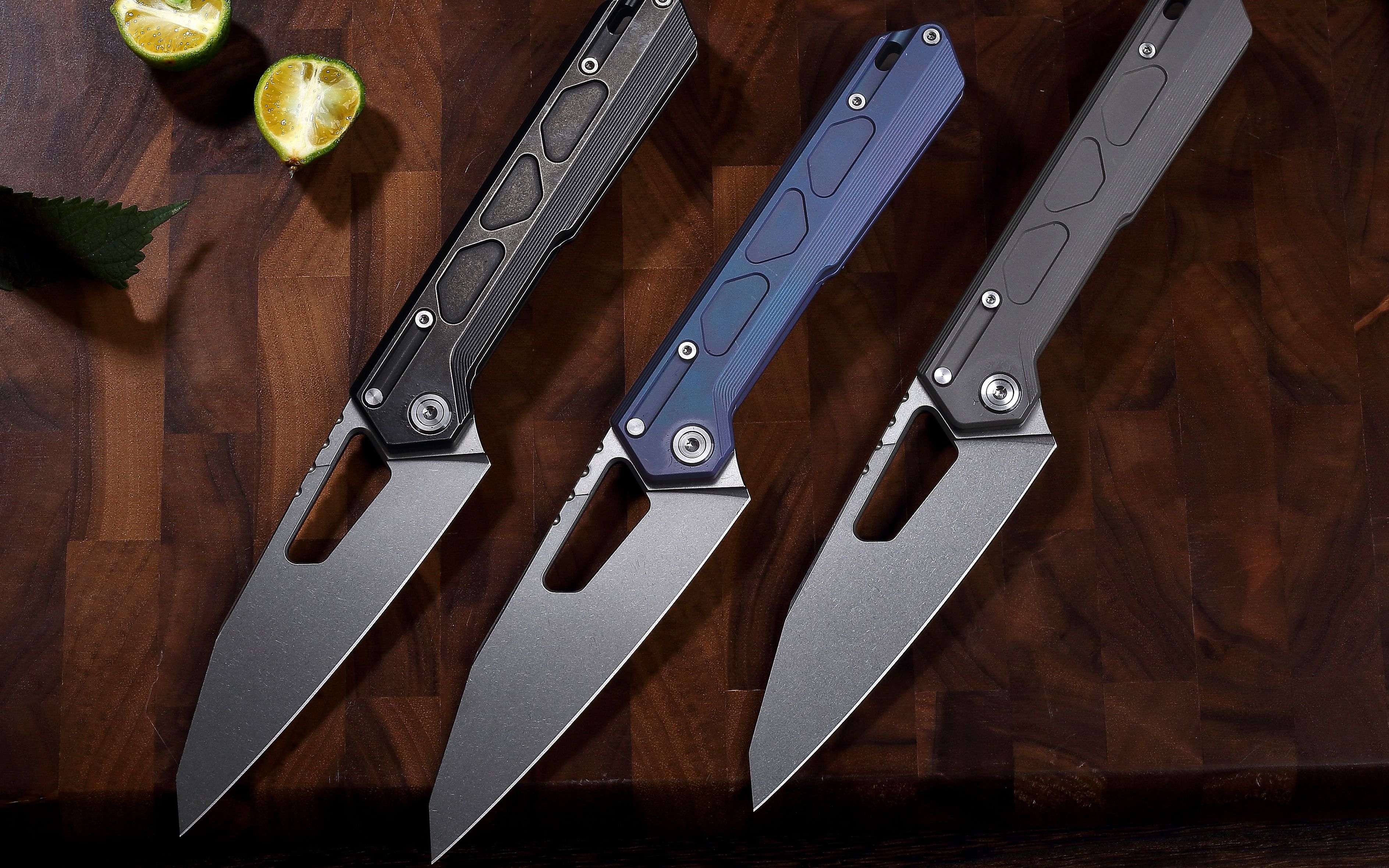 noc knives mt-03战术菜刀折刀展示 m390钛合金
