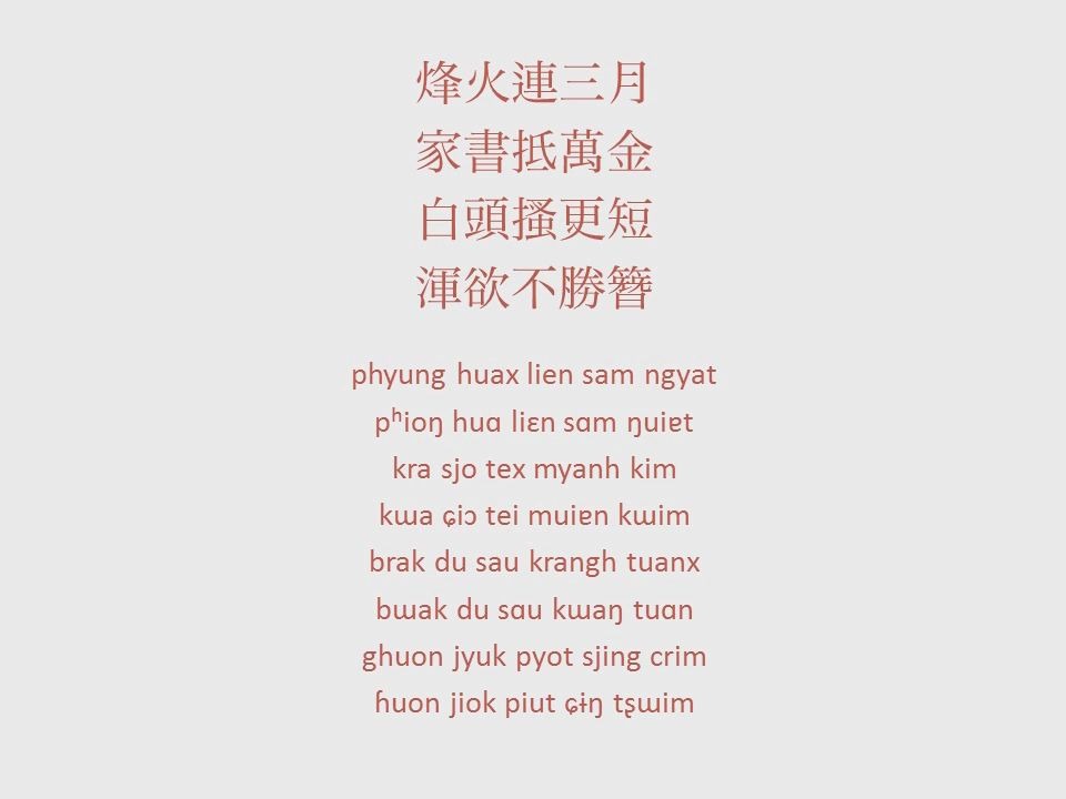 中古汉语朗读诗圣的春望 ,据说有人听出了 恨别鸟惊心的鸟 是怎么来的了.哔哩哔哩bilibili