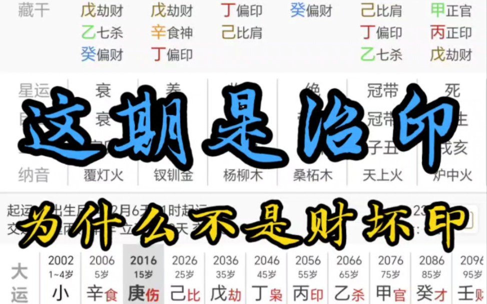 【命理分享】八字看智商学历第四期,治印or财坏印?哔哩哔哩bilibili