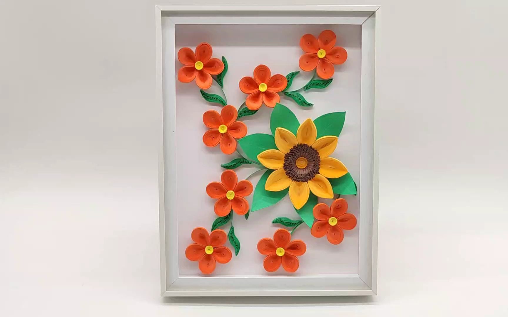 【衍纸艺术】平面衍纸作品-一分钟衍纸教程,来跟着大叔一起手工制作