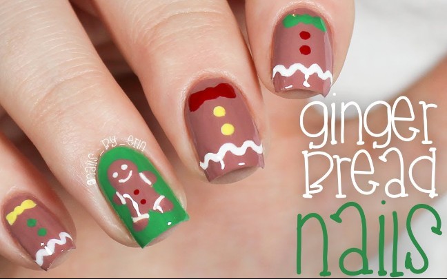 姜饼人美甲分享【nailsbyerin】_哔哩哔哩 (゜-゜)つロ 干杯~-bili